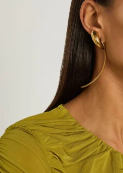 Cyclone antique 18kt gold-plated drop earrings