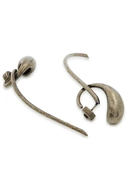 Cyclone antique palladium-plated drop earrings