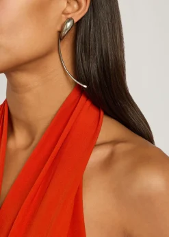 Cyclone antique palladium-plated drop earrings