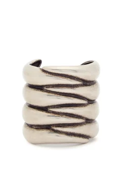 Cyclone antique sculpted palladium-plated cuff