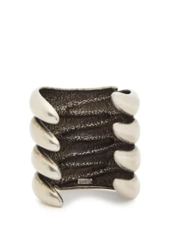 Cyclone antique sculpted palladium-plated cuff