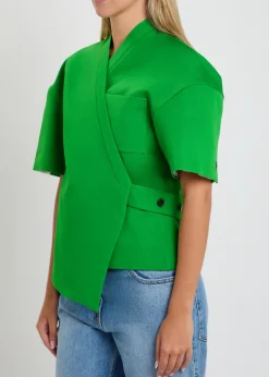 Dahlia belted canvas wrap jacket