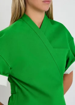 Dahlia belted canvas wrap jacket