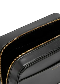 Daily Cam logo leather cross-body bag