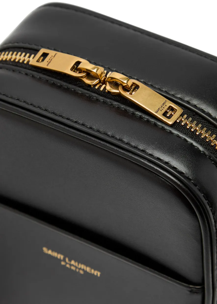 Dailycase logo leather cross-body bag