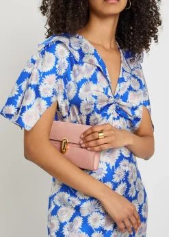 Daisy floral-print silk midi dress