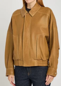Dalma grained leather jacket