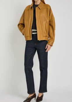 Dalma grained leather jacket