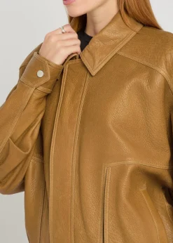 Dalma grained leather jacket