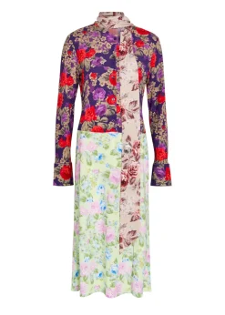 Dalmati floral-print crepe midi dress