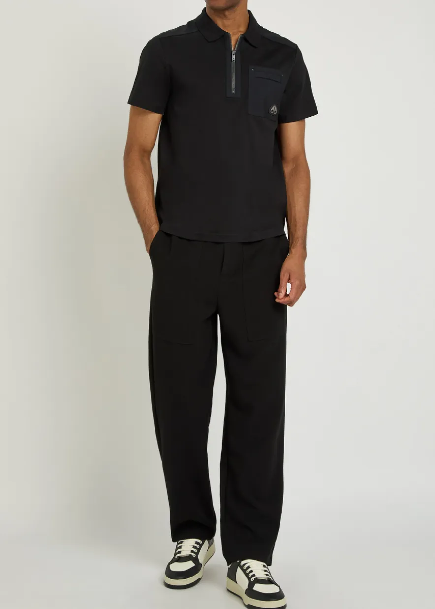 Dalon panelled piqué cotton polo shirt