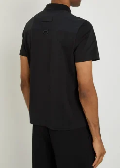 Dalon panelled piqué cotton polo shirt