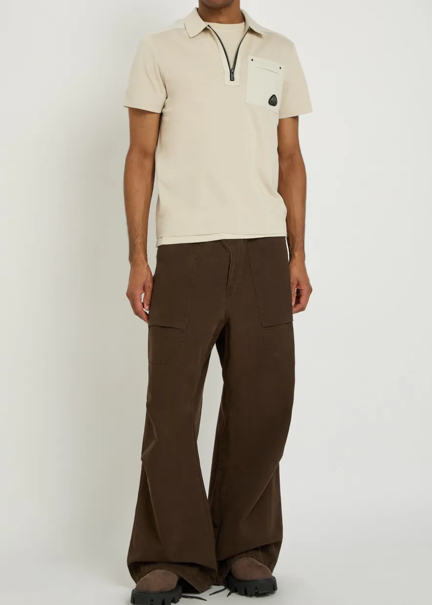Dalon panelled piqué cotton polo shirt