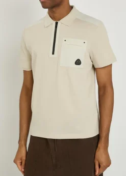 Dalon panelled piqué cotton polo shirt
