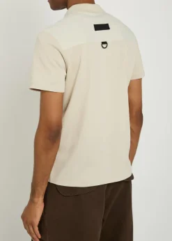 Dalon panelled piqué cotton polo shirt