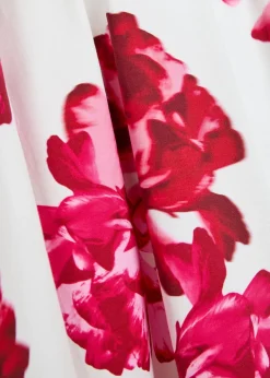 Damask floral-print stretch-cotton mini dress