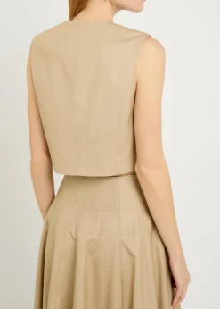Danielle silk tussah crop top