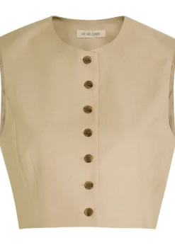 Danielle silk tussah crop top
