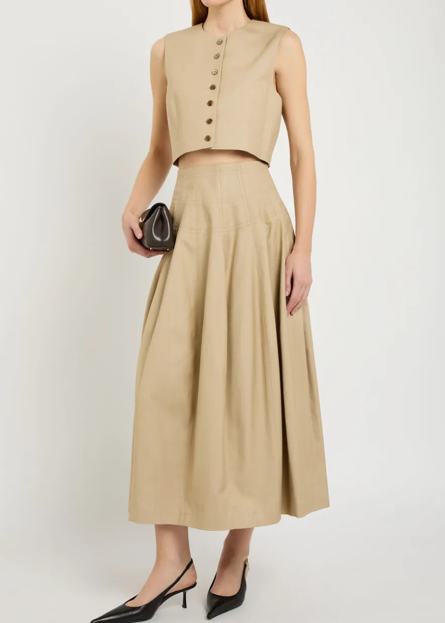 Danielle silk tussah crop top