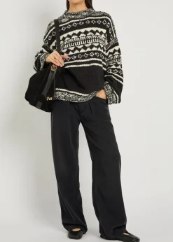 Dani patterned cotton-blend jumper