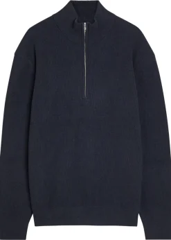 Danny half-zip ribbed knit jumper