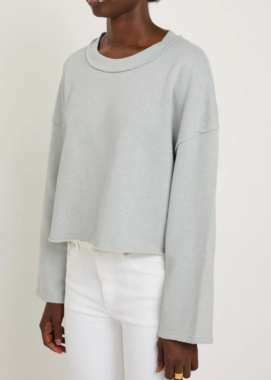 Dantown cropped cotton sweatshirt