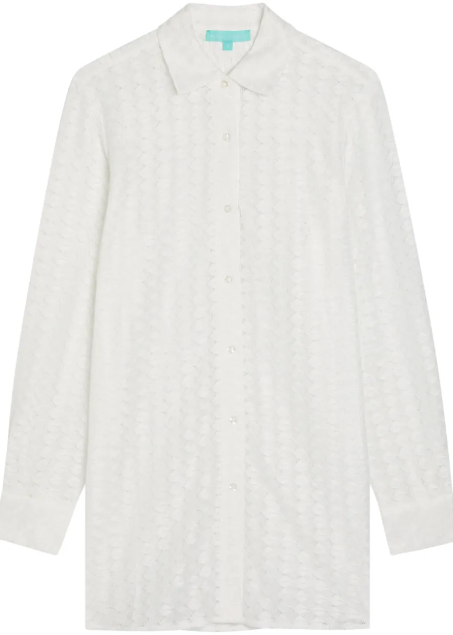 Daria lace cover-up shirt