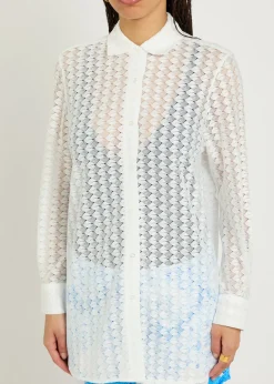 Daria lace cover-up shirt