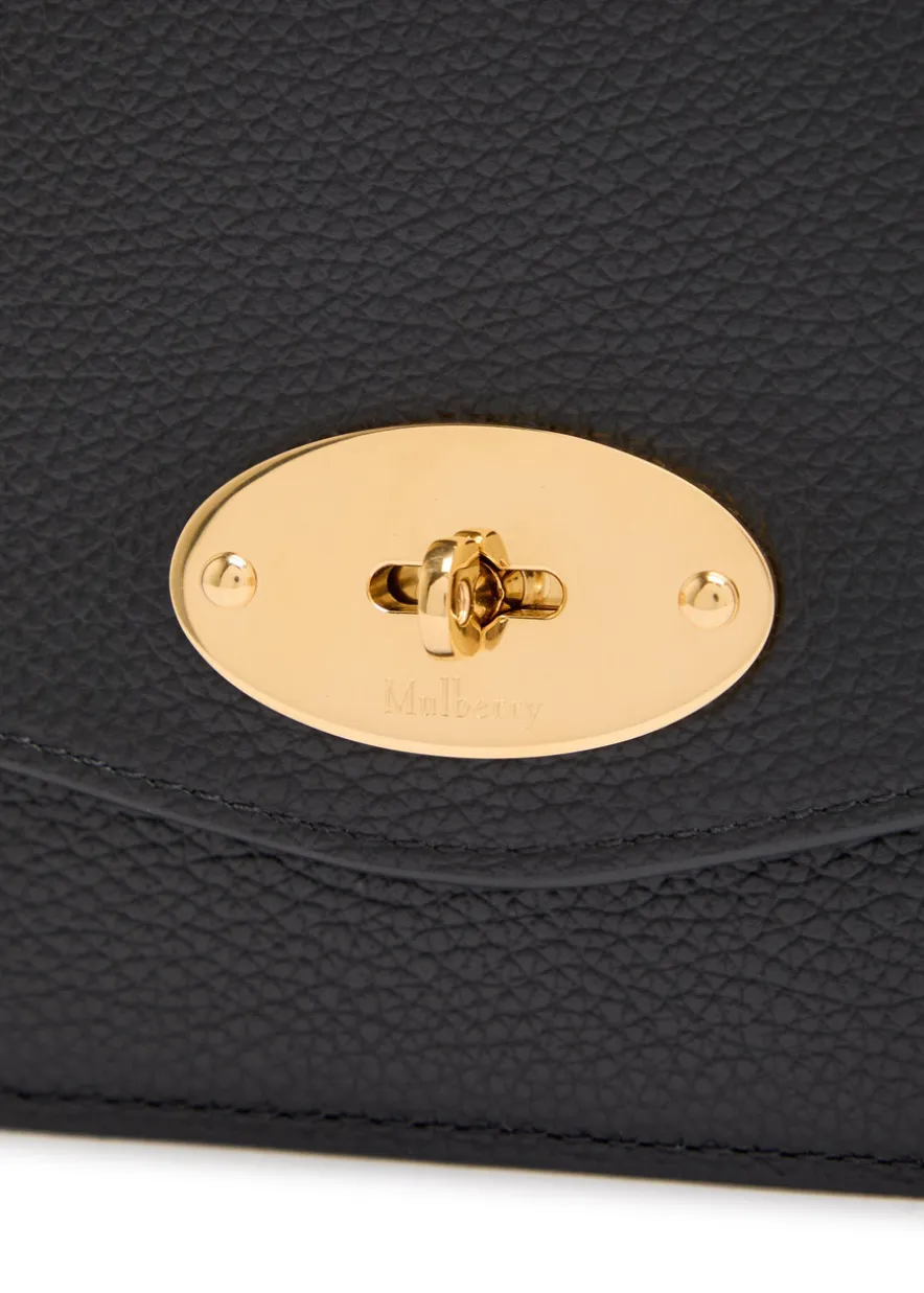 Darley grained leather clutch