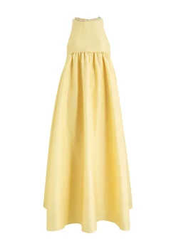 Darya crystal-embellished taffeta midi dress