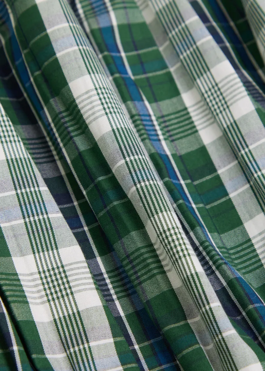 Dassia checked cotton-poplin romper