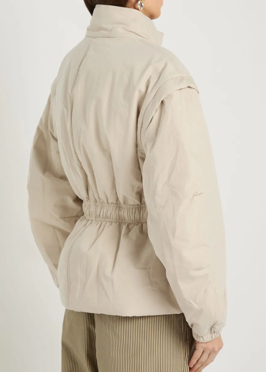 Dastyni detachable-sleeve padded coat