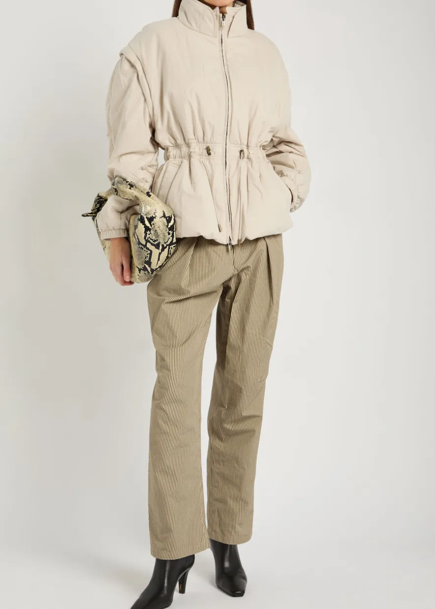 Dastyni detachable-sleeve padded coat
