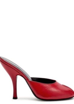 Date 105 peep-toe leather mules
