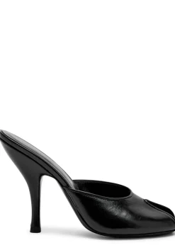 Date 105 peep-toe leather mules