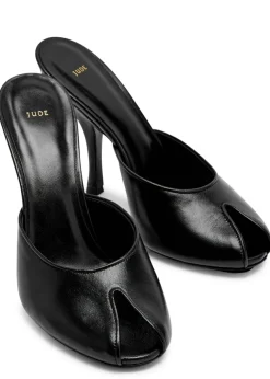 Date 105 peep-toe leather mules