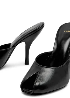 Date 105 peep-toe leather mules