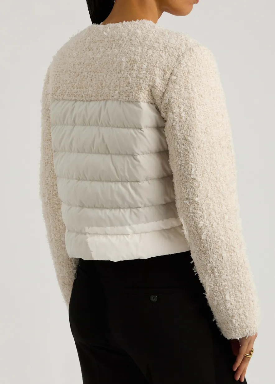 Dauphin logo tweed and shell jacket