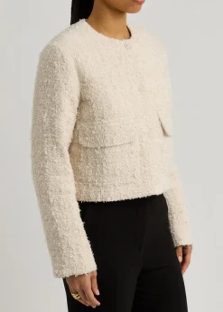 Dauphin logo tweed and shell jacket