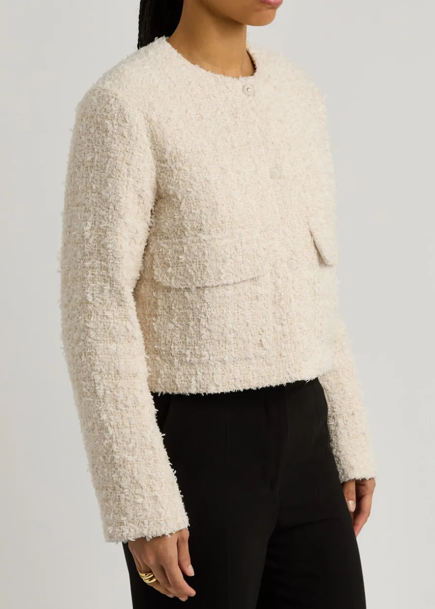 Dauphin logo tweed and shell jacket