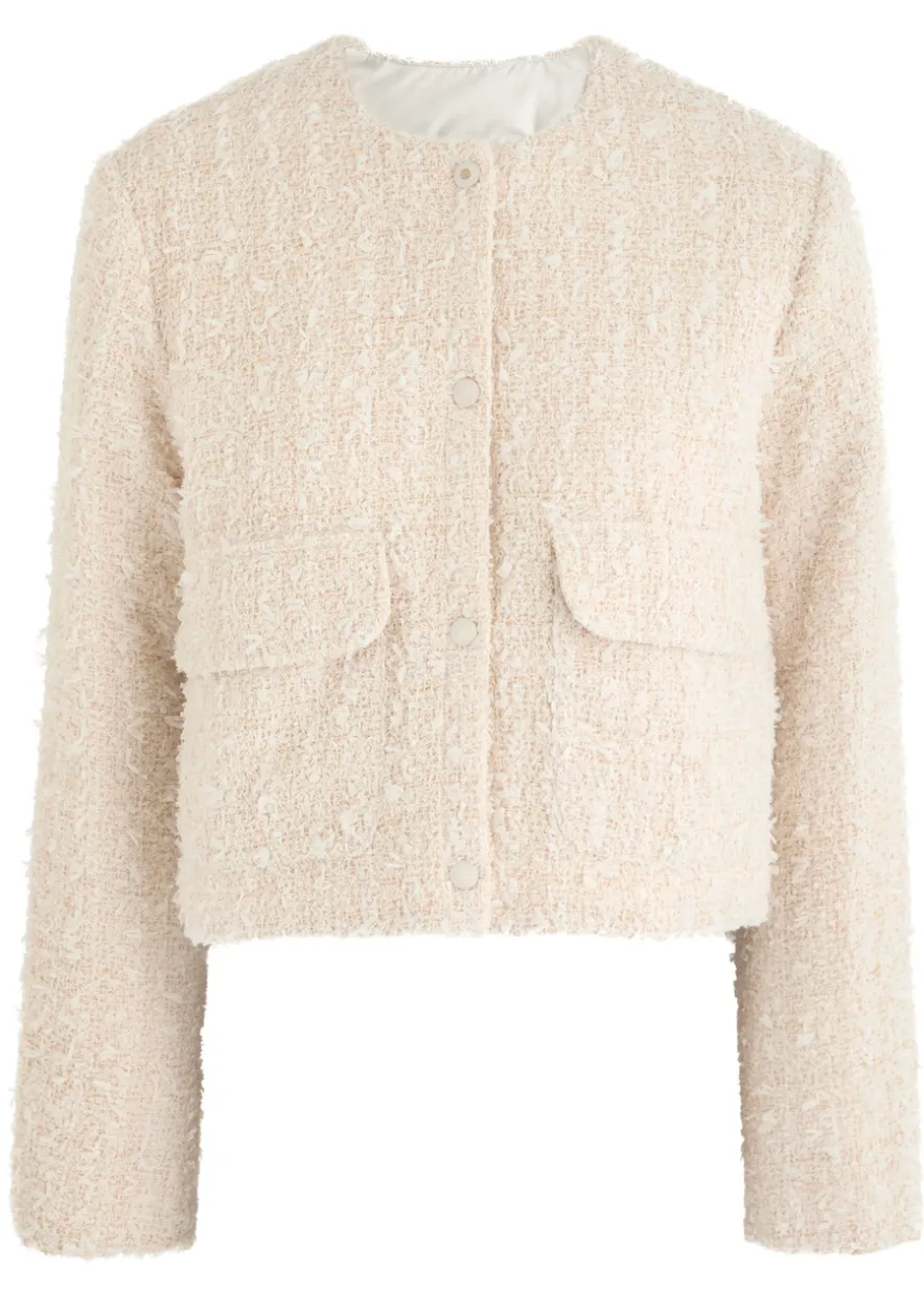 Dauphin logo tweed and shell jacket