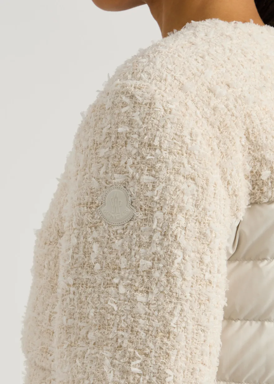 Dauphin logo tweed and shell jacket