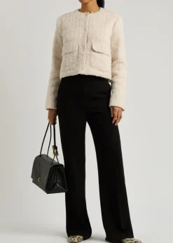 Dauphin logo tweed and shell jacket