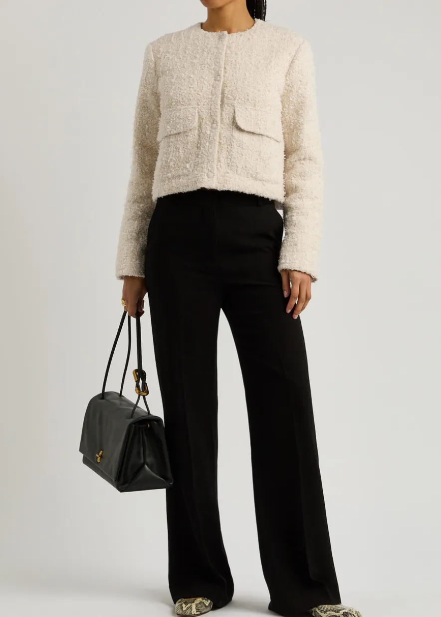 Dauphin logo tweed and shell jacket