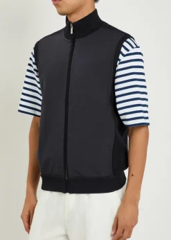 Davi Hybrid panelled stretch-knit gilet