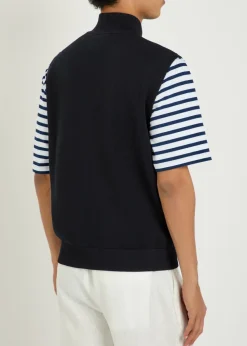 Davi Hybrid panelled stretch-knit gilet