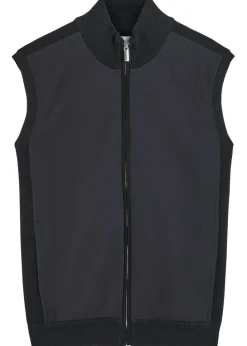 Davi Hybrid panelled stretch-knit gilet