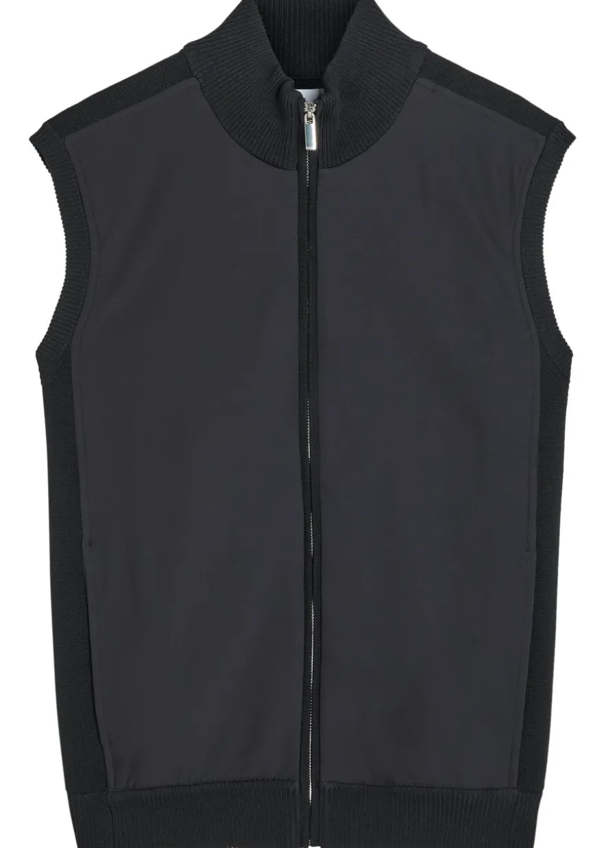 Davi Hybrid panelled stretch-knit gilet
