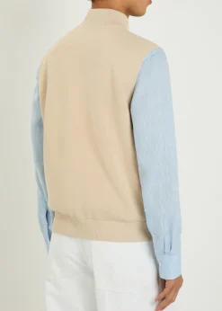 Davi Hybrid panelled stretch-knit gilet
