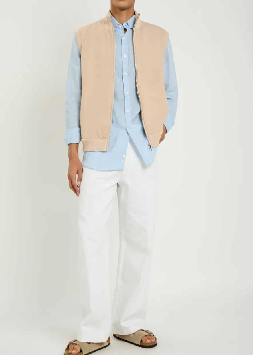 Davi Hybrid panelled stretch-knit gilet